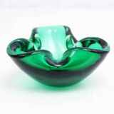 Cendrier en verre de Murano vert