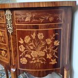 Commode demi-lune ancienne circa 1930 marqueterie