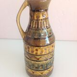 Polychrome ceramic soliflore vase by Bay Keramik / vintage 60s-70s