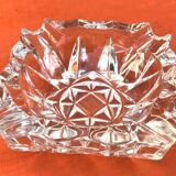 Années 1970 Cendrier Verre transparent taillé et ciselé