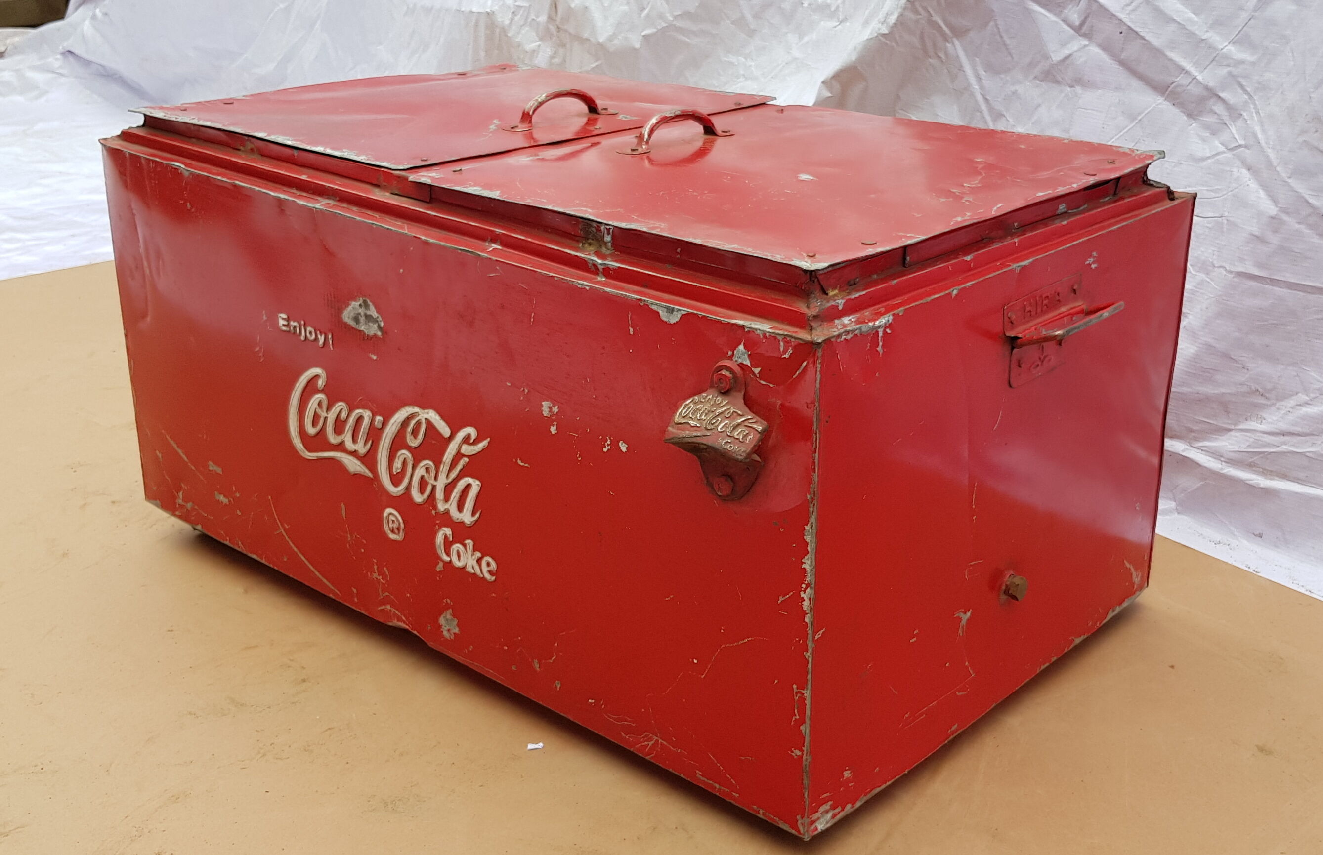 Coca-Cola double metal cooler