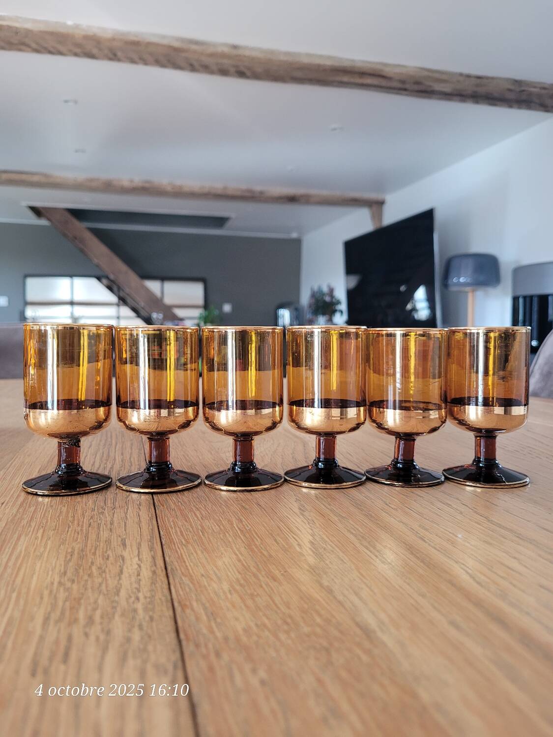 6 verres à liqueur vintage