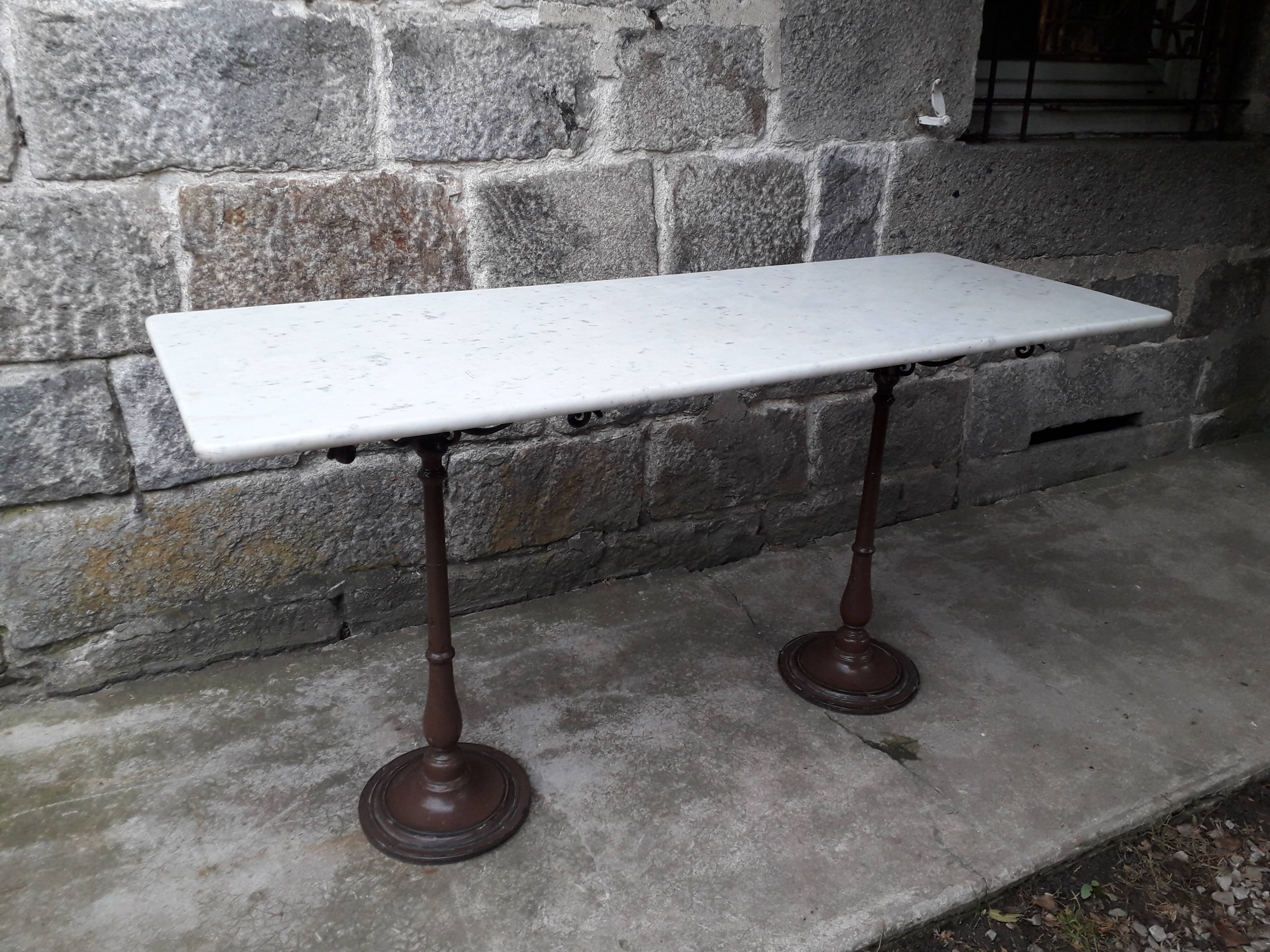 Bistro table marble top 145.5 cm