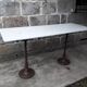 Table bistrot plateau marbre 145,5 cm