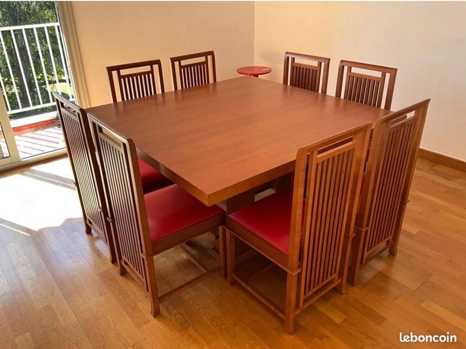 Table and chairs designed inspired by Frank Lloyd Wright.