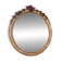 Golden wooden mirror with flowers 38 x 32 cm