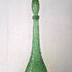 Decorative bottle carafe in Italian Empoli bubble glass