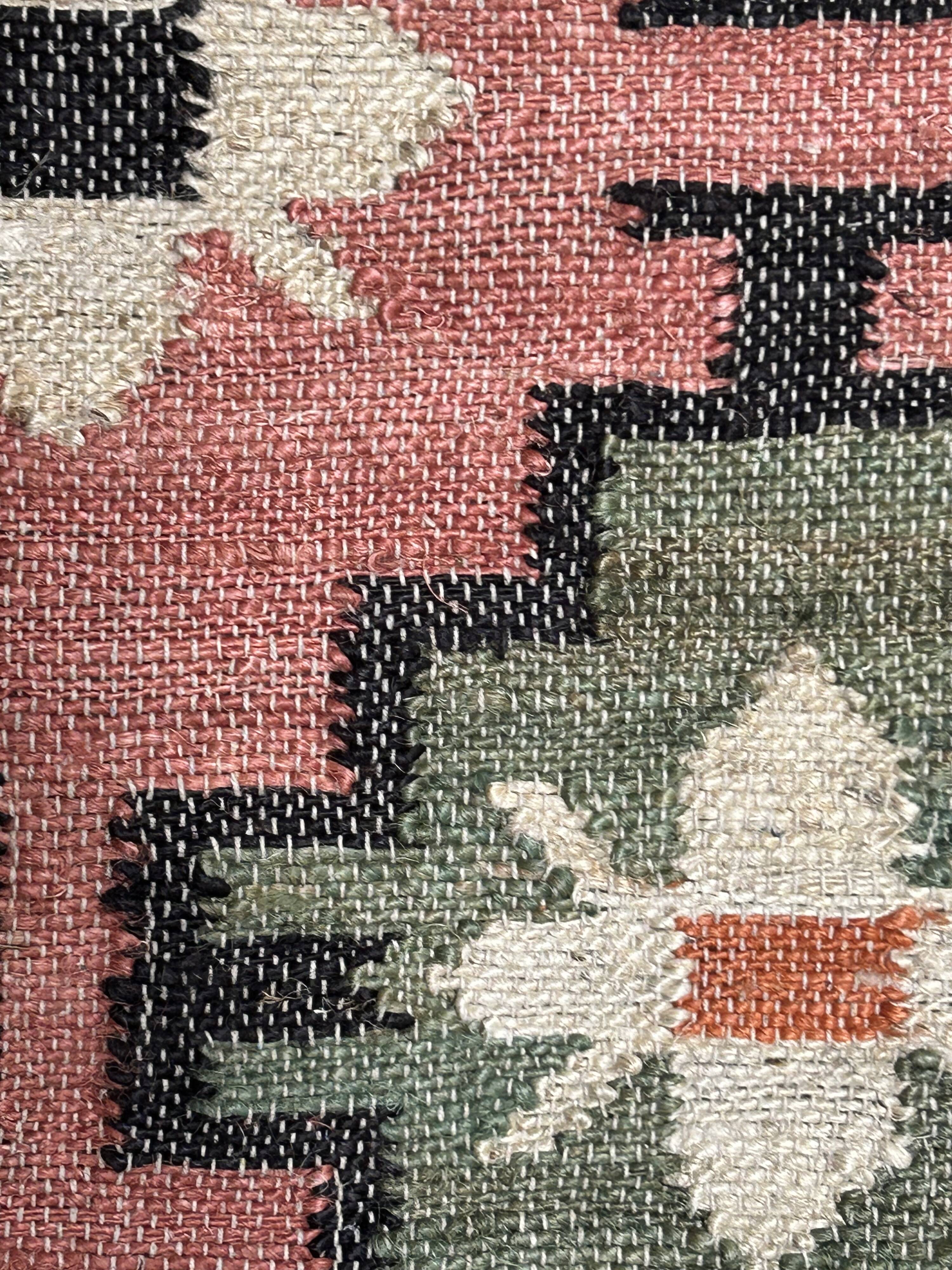 jute-cotton kilim rug, handmade