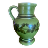 Green ceramic pitcher