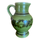 Green ceramic jug