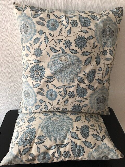 Two blue cushions