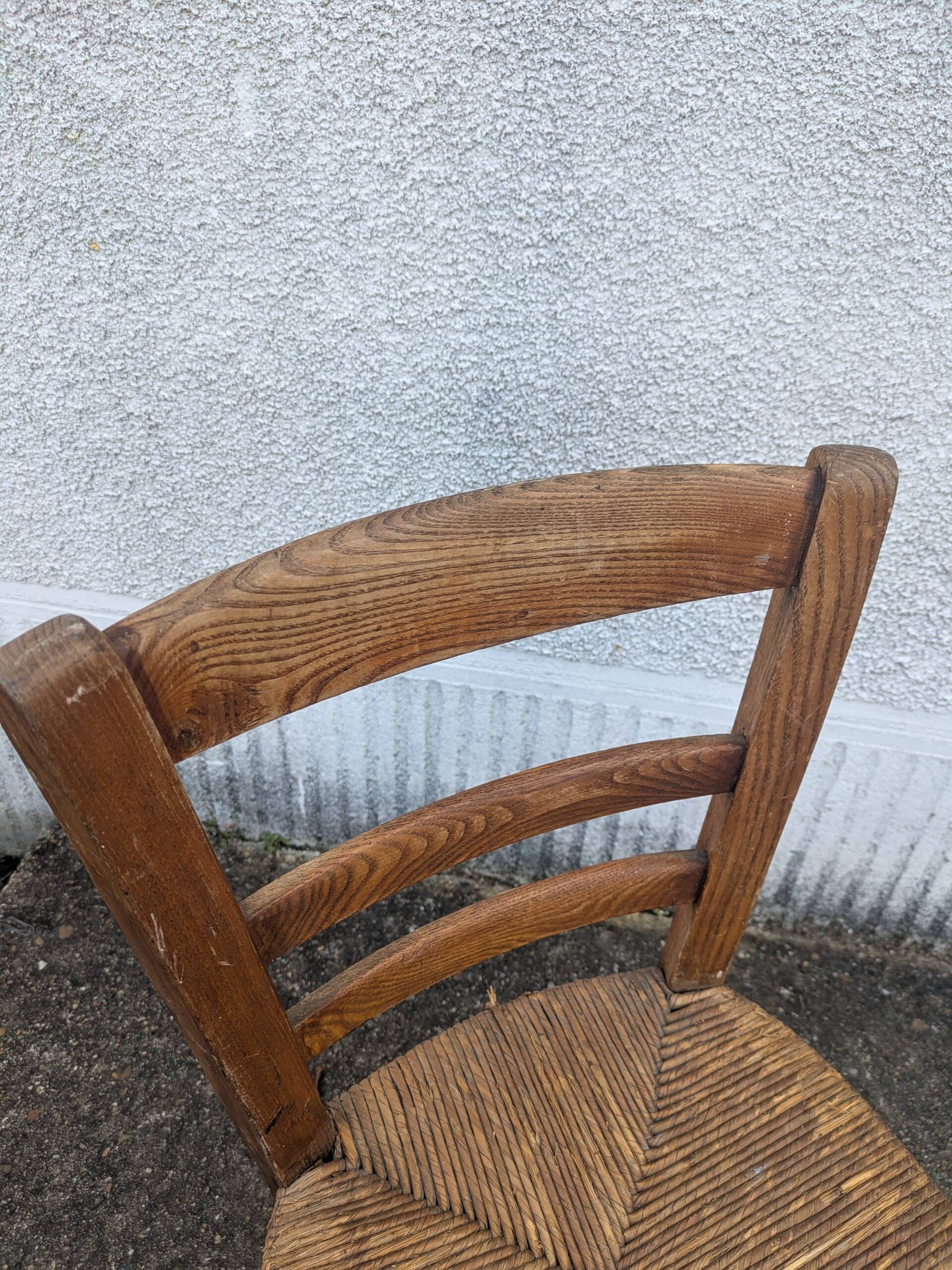 Petite chaise paillée enfant