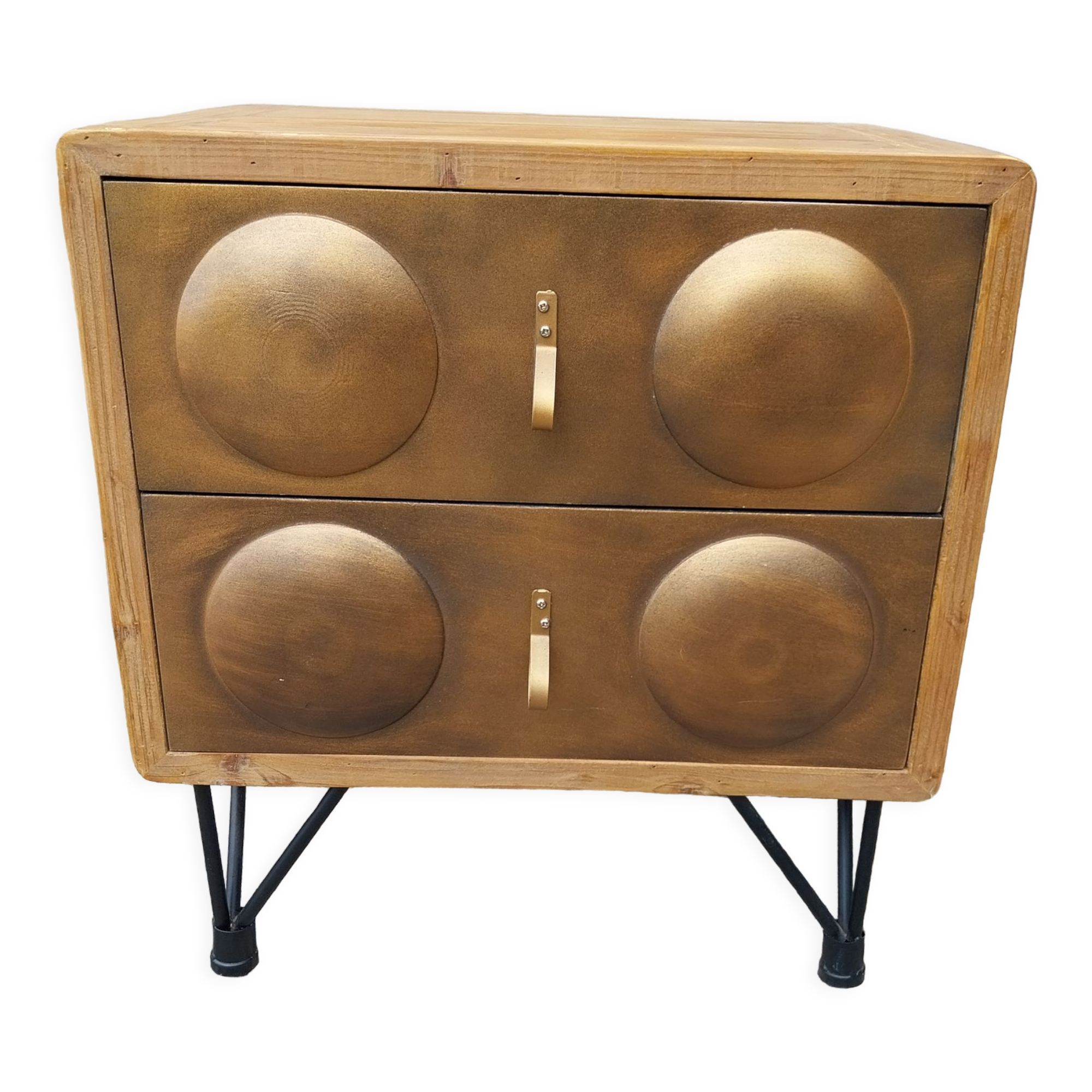 Menzzo Boomer bronze bedside table