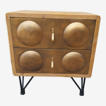 Menzzo Boomer bronze bedside table