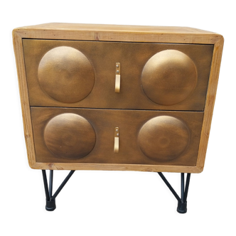 Menzzo Boomer bronze bedside table