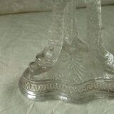 Crystal cut bezel cut fish head foot late 19th