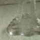 Crystal cut bowl on a fish head foot, late 19th century.
