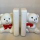 Paire de serre livres ours blancs