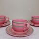 Three coffee or tea cups made of German ceramic