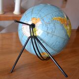 World map globe Girard Barrère 60s