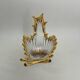 Old Bayel golden crystal vase or fruit bowl
