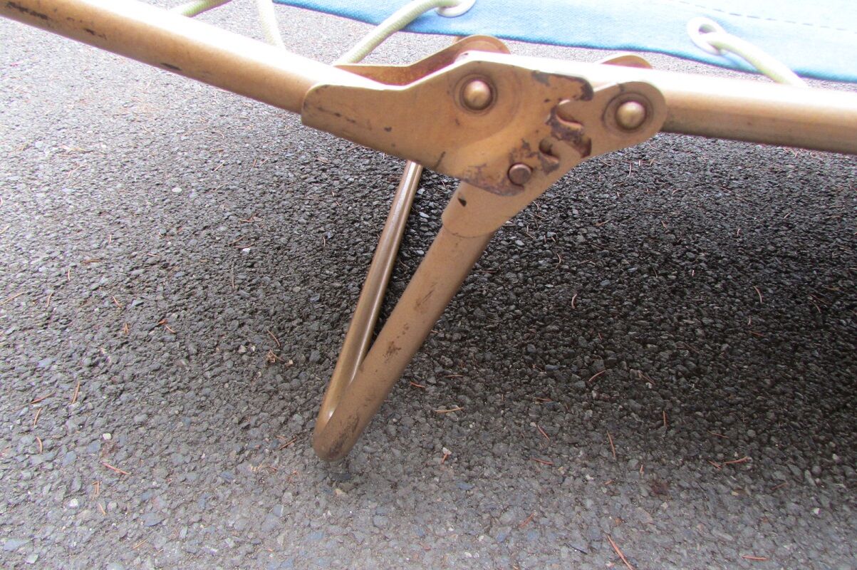 Camp bed, vintage relax, Lafuma foldable extra bed