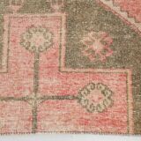 3x9 Peach Red Vintage Turkish Runner Rug, 91x274Cm SK20604