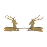 Pair of brass deer
