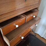 19th century pitch pine weekly style secretary