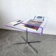 Transparent acrylic and chrome side table, 1970s design.