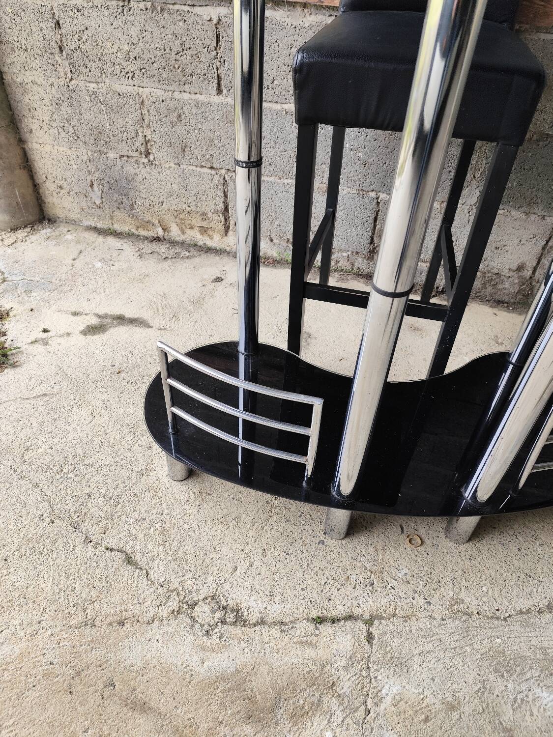 Bar cabinet with a stool