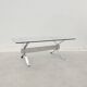 Chrome and glass coffee table, 1970