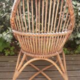 Vintage rattan armchair