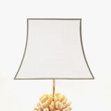 Hollywood regency coral table lamp