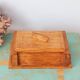 Handcrafted wooden box in art deco style, vintage