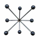 Vintage parrot coat rack with balls, 60s/70s