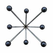 Vintage parrot coat rack with balls, 60s/70s