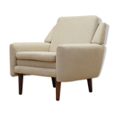 Fauteuil danois crème, années 1970