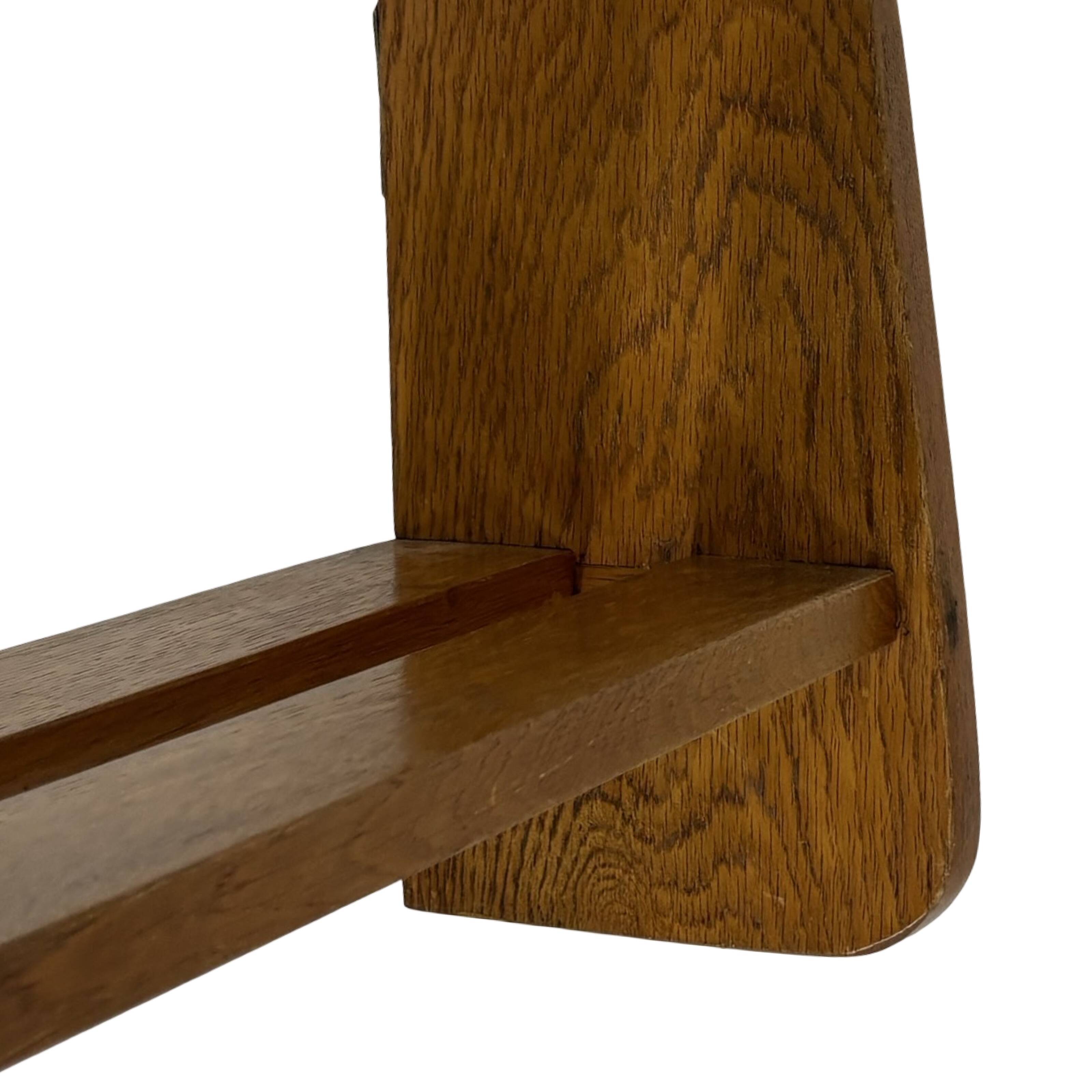 Vintage wooden wall shelve rack bookshelf in wood minimalist