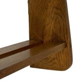 Vintage wooden wall shelve rack bookshelf in wood minimalist