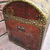 Wooden box and antique leather