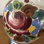 Italian majolica ceramic pitcher / jug signed
