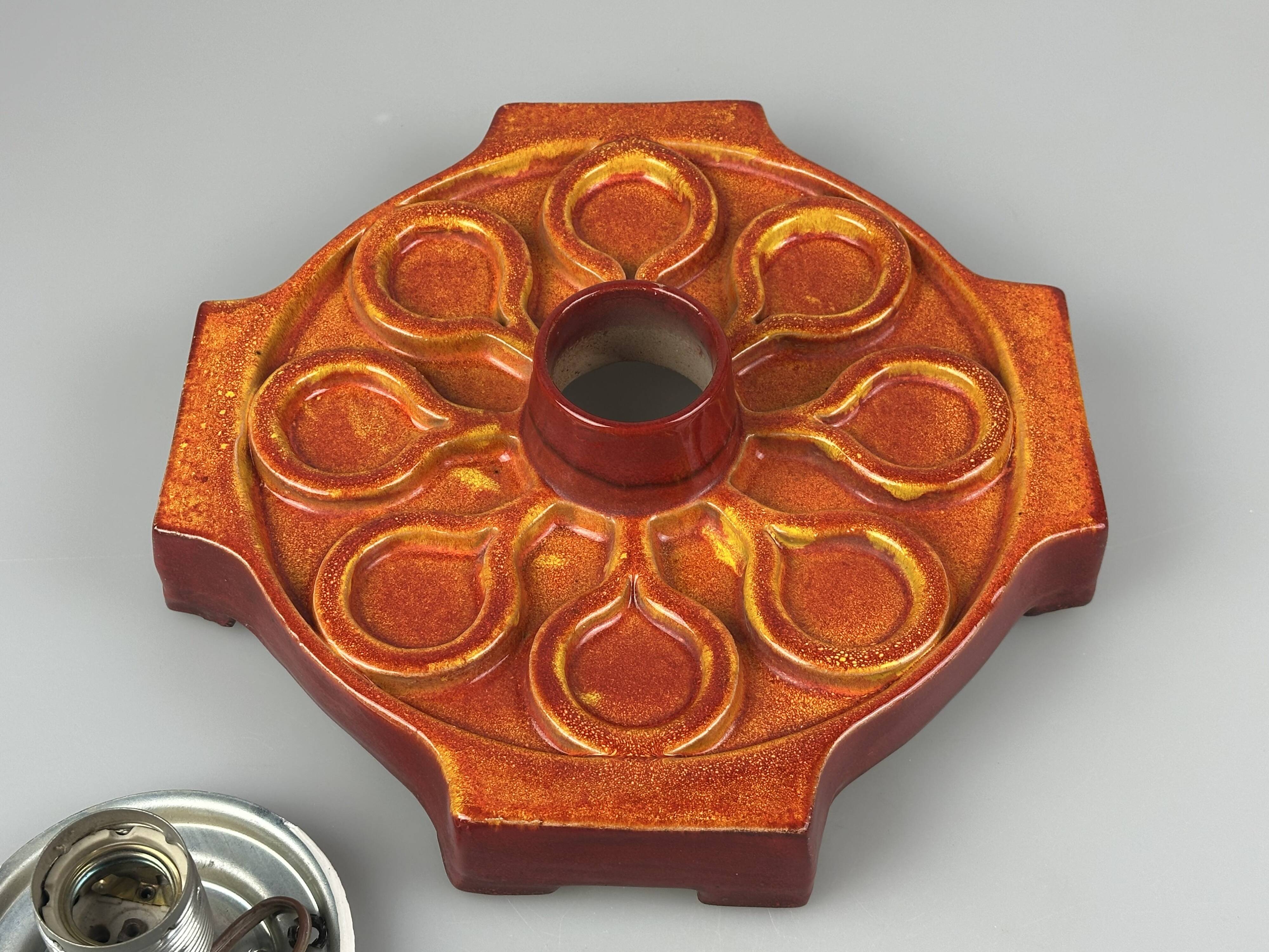 1960s/1970s Ceramic Wall Sconce, Mid-Century Space Age Design
