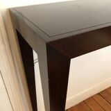 Console bois exotique et métal