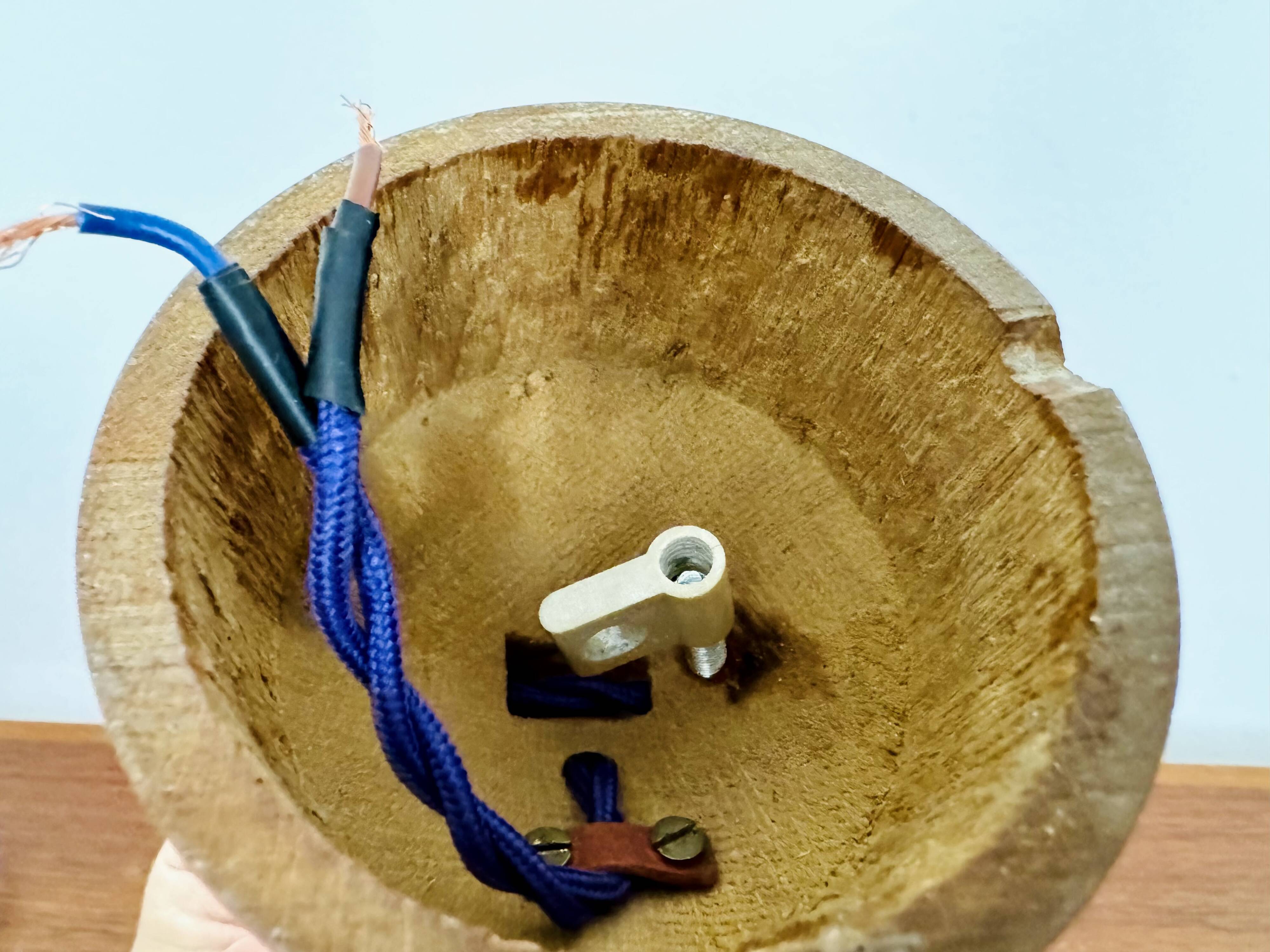 Oak Pendant Lamp with Counterweight by Uno and Östen Kristiansson