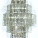 Pair of XL clear murano glass elements wall lamps produced in Italy during the 70s. Attributable to