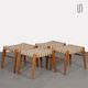 Suite of 4 Czech wooden stools for Krasna Jizba, 1950