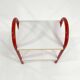 Table d'appoint en tubulaire corail, 1980