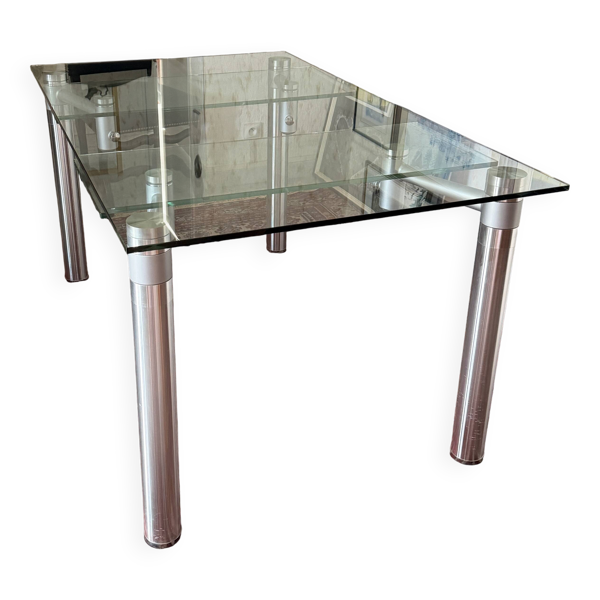 Table en verre extensible