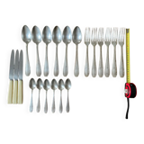 Apollo silver metal cutlery set